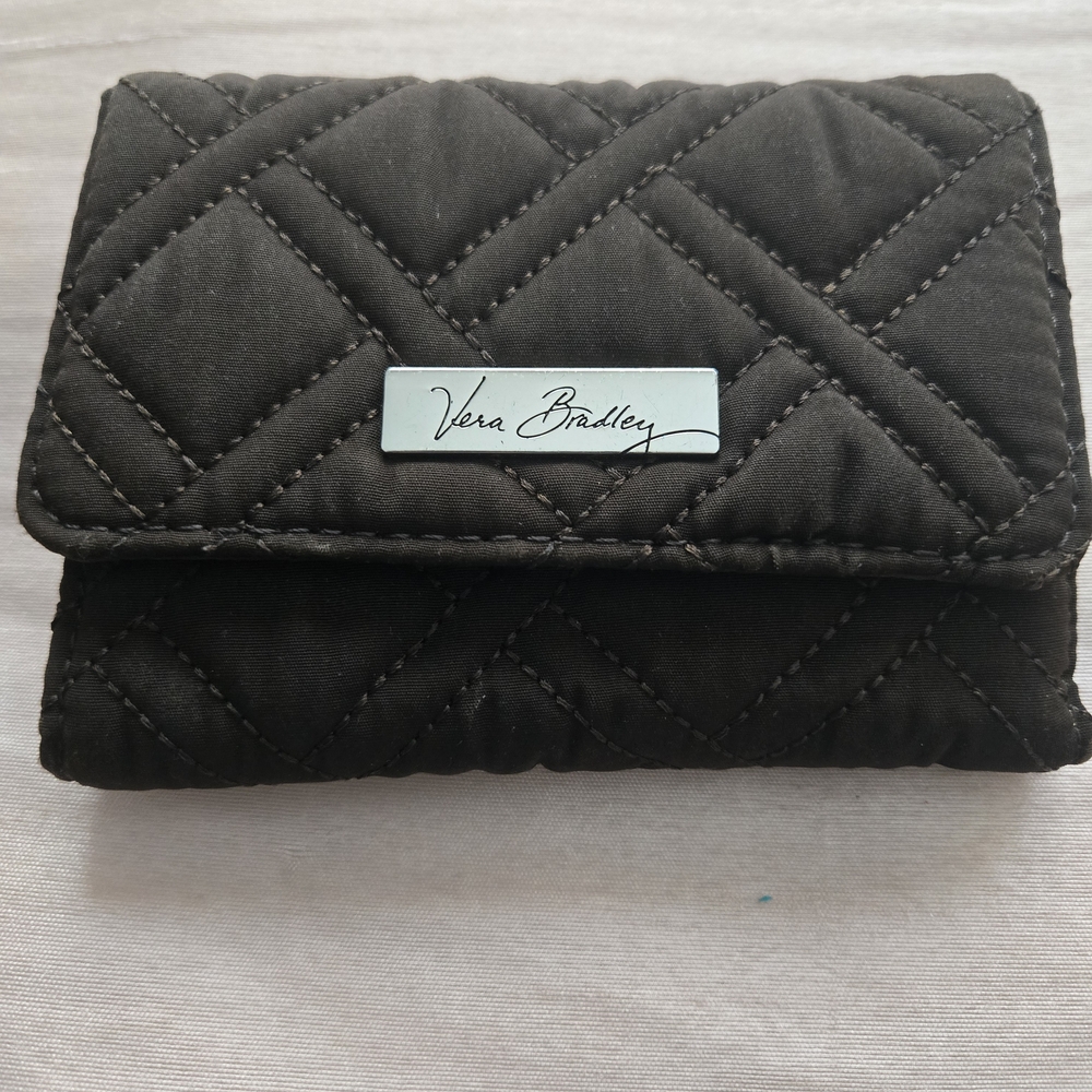 Vera Bradley Dark Brown Quilted Wallet